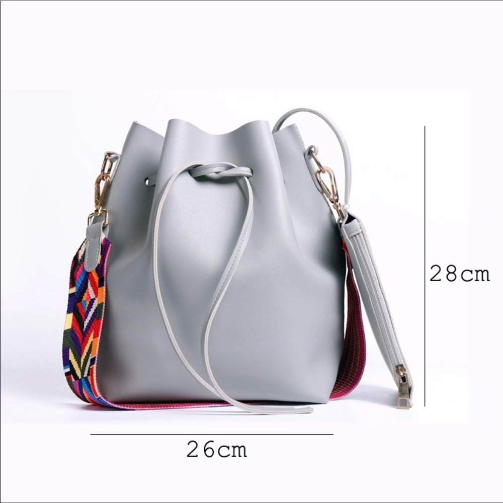 🆕🌸JUST ARRIVED!🌸DRAWSTRING GREY BUCKET BAG🌸 - Picture 8 of 8